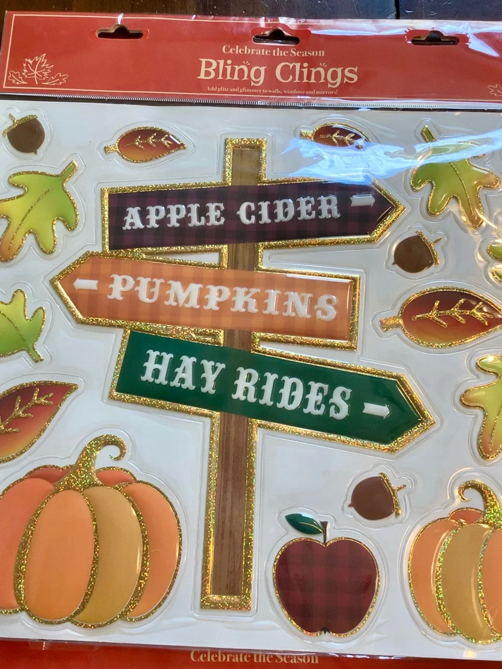 Fall Window Decals - Orange, Green, Brown